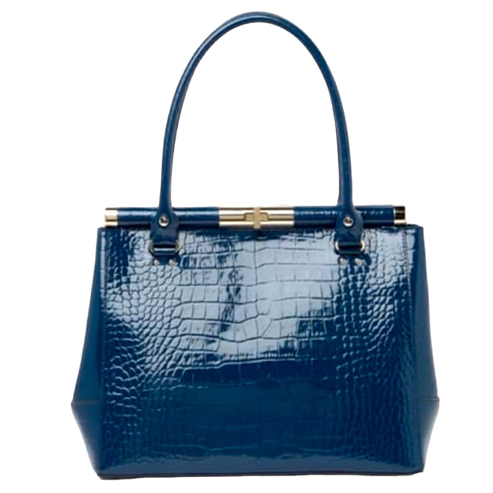 KATE SPADE: NWT Knightsbridge Constance Blue Croc Tote Bag / Purse